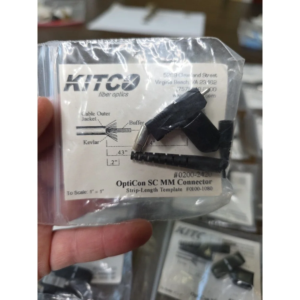 KITCO Fiber Optics OptiCon SC MM Connectors (Lot of 17 Packs, New)#0200-2420